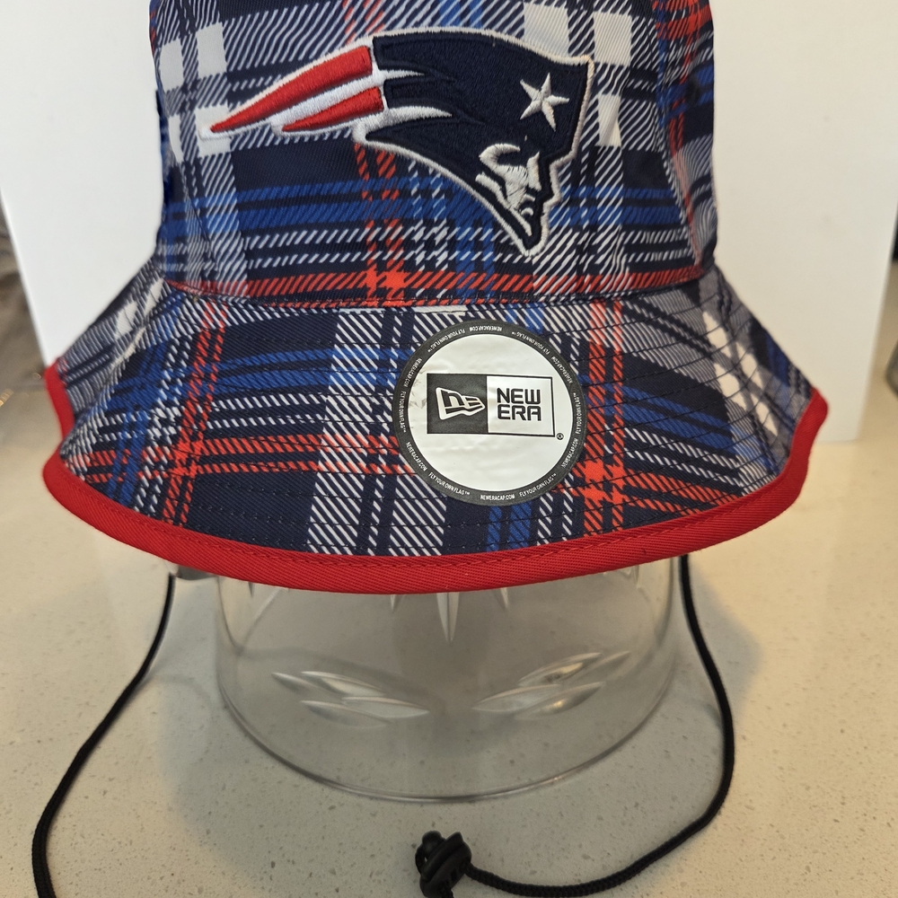 New England Patriots New Era Plaid Bucket Hat.